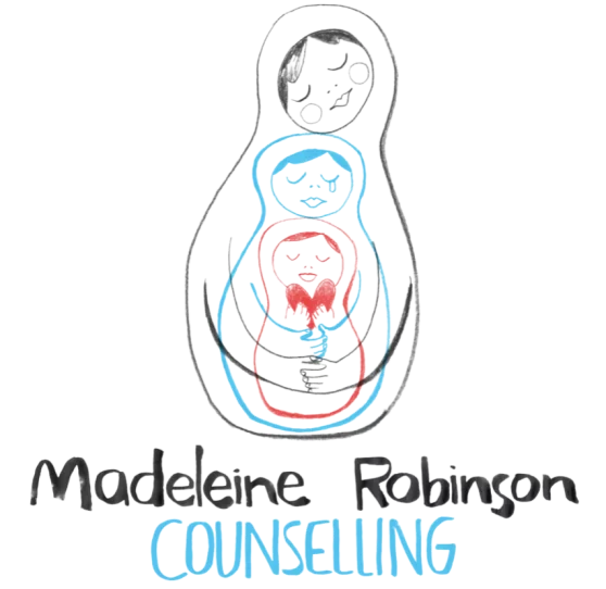 Madeleine Robinson Counselling logo with both image and text, featuring [describe the image in the logo] alongside her name.